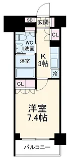 カスタリア武蔵小杉【4階】の間取り
