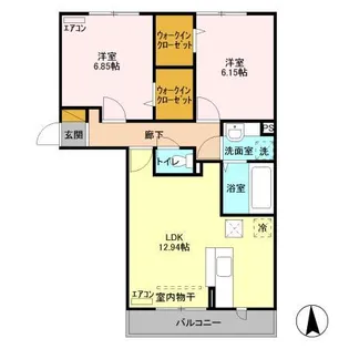 ルシャトーM【1階】の間取り