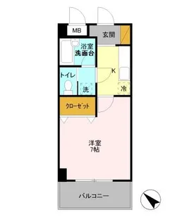 キャトルセゾン【4階】の間取り