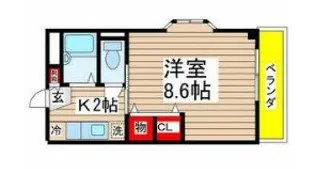 カサベルデ新検見川3【2階】の間取り