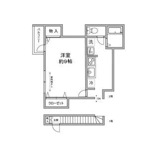 グリーンステュディオ若林Ⅱ【2階】の間取り