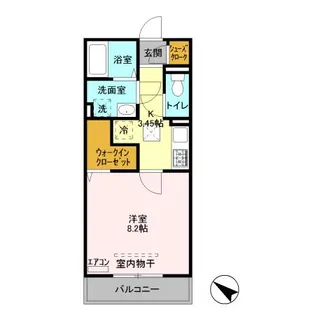 あさひコーポ【1階】の間取り