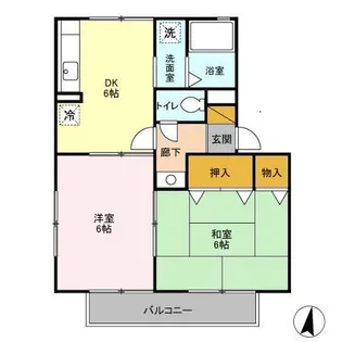 ヴィラフォーレA・B・C・D【1階】の間取り