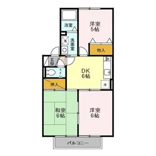 スプリングハイム B【2階】の間取り