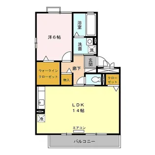 ロジュマン マエバラDEF【2階】の間取り