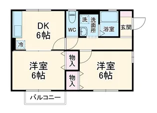 ハックベリー Ⅱ【2階】の間取り
