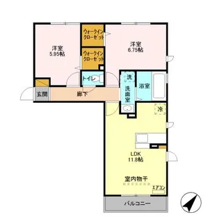 エスペランサ B【2階】の間取り