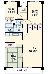 アーバンディラわらび【3階】の間取り