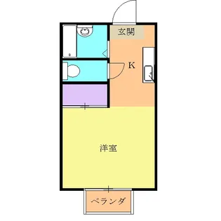 コーポ千日原【201号室】の間取り