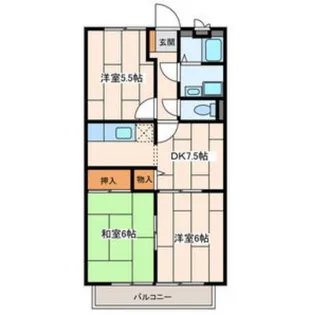 パルコートA【3階】の間取り