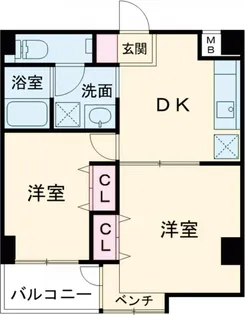 ロフティー平井【2階】の間取り