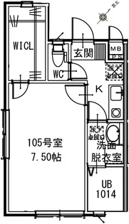 メゾン・ベール【1階】の間取り