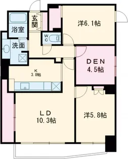 イプセ府中【13階】の間取り