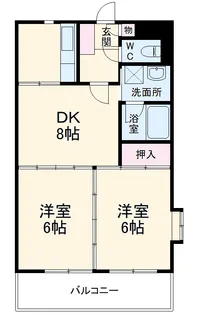 サングラン【206号室】の間取り
