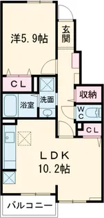 オーブ コリーヌ【1階】の間取り