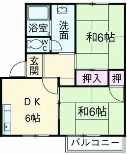 ヴィラ堀池A棟【201号室】の間取り