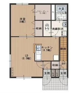 コンフォート・ヒルズB【1階】の間取り
