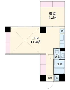 WELLTOWER【6階】の間取り