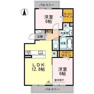 カーサ・ペーラ【3階】の間取り