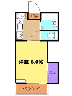 リブイン国立【201号室】の間取り