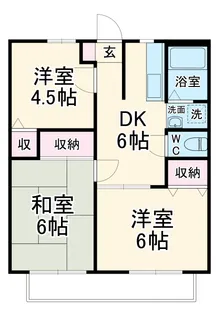 サンビレッジNOW E棟【2階】の間取り