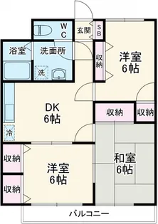 クレール【203号室】の間取り