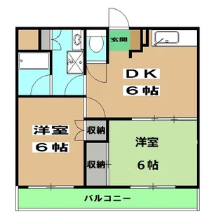 マンションメルローズ【105号室】の間取り