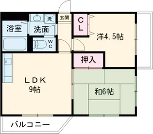 カーディフ山田【201号室】の間取り