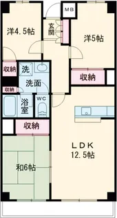 カーサ聖【102号室】の間取り