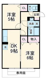 シェルクレールA【102号室】の間取り