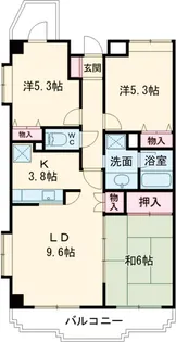 コンフォート国立【201号室】の間取り