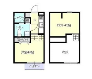レイラタウン東林間【105号室】の間取り