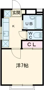 ユーハイツ【1階】の間取り