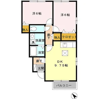 ミーティア【2階】の間取り