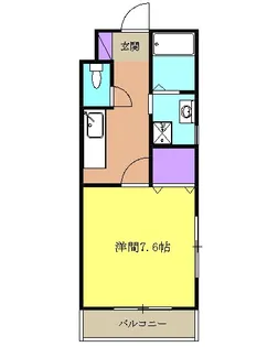 メゾン・ドゥ・エルミタージュ庵【202号室】の間取り