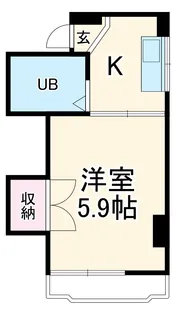 西牧ビル【301号室】の間取り