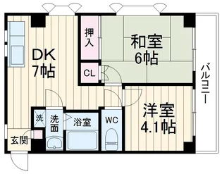 東林一番館【2階】の間取り