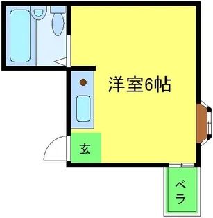 ハイツ中之浜【401号室】の間取り