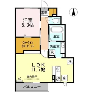 アルジェント・ステラ B棟【1階】の間取り