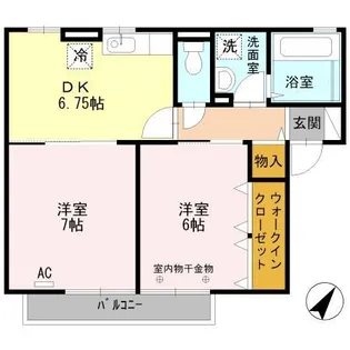 リヴィエール B棟【2階】の間取り