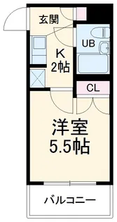 クロノス座間【203号室】の間取り