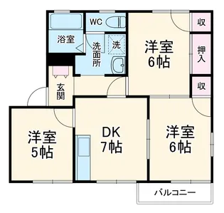 パルス青葉 B【201号室】の間取り