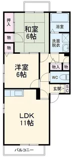 クレール向田【1階】の間取り