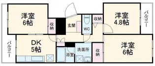 東林間ハイツ【201号室】の間取り