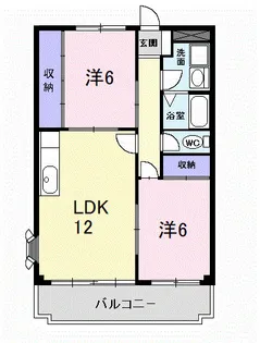 エステート豊【2階】の間取り
