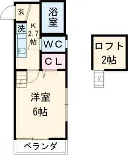 ローレル東大和【2階】の間取り