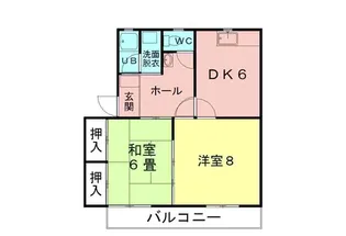 コーポスルガA【1階】の間取り