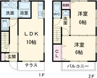 フランシーズ西府【102号室】の間取り