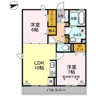 ローズガーデン府中【3階】の間取り