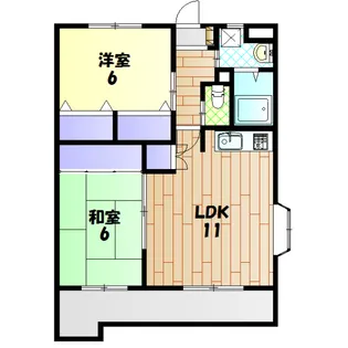 シャトレ上原【203号室】の間取り
